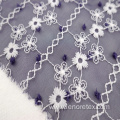 Soft 100% Polyester Woven Flower Tulle Embroidery Fabric